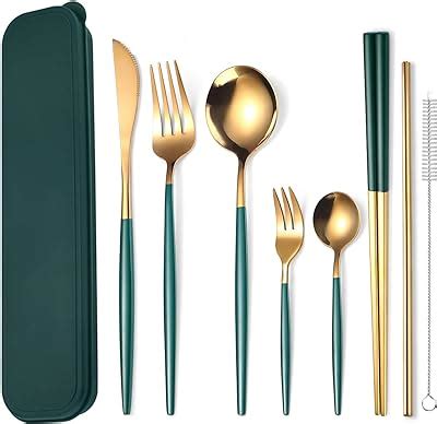 Amazon Iqcwood Spoons And Forks Set Flatware Set Pair Forks