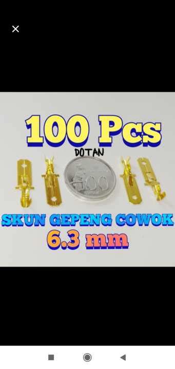 100 Biji SKUN KONEKTOR GEPENG COWOK SKUN MALE TERMINAL SKUN