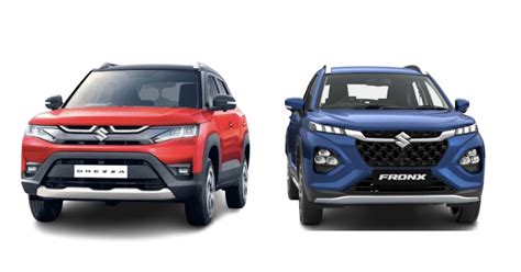 Maruti Suzuki Fronx Vs Maruti Suzuki Brezza Comparing Their Variants