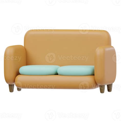 3d Sofa Icon Render Illustration 68028965 Png