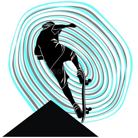 Silhouettes Of Skateboarder Stock Vector Illustration Of Silhouette