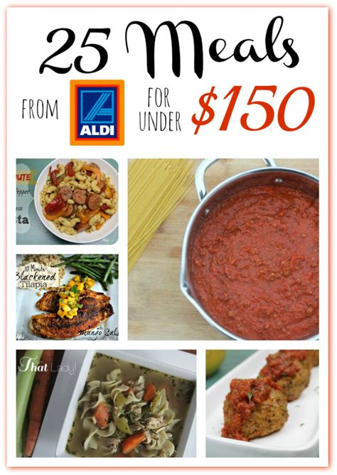 Aldis Menu Plan Recipes And Shopping List 25 Meals For 150