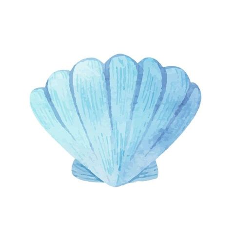 Animais marinhos conjunto aquarela Shell fundo do aquário ilustração