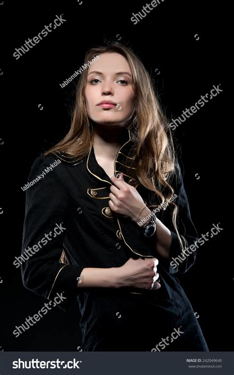 Beautiful Sexy Brunette Girl Posing On Stock Photo Edit Now