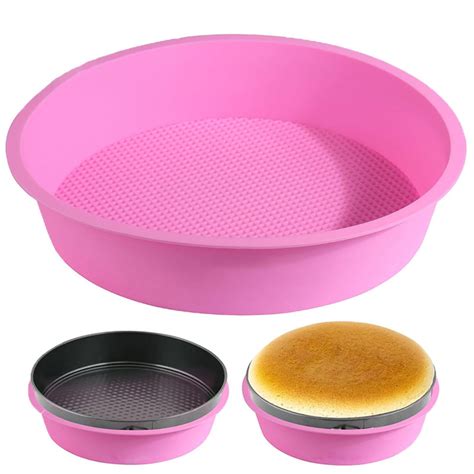 Joernso 46810 Inch Round Silicone Cake Mold Non Stick Food Grade