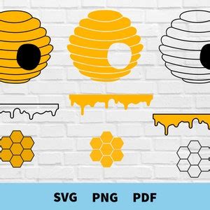 Bee Svg Bundle Honeycomb Svg Honey Drip Honeypot Svg Etsy