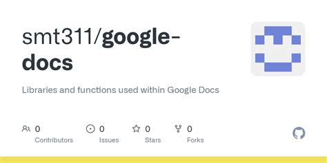 GitHub - smt311/google-docs: Libraries and functions used within Google ...
