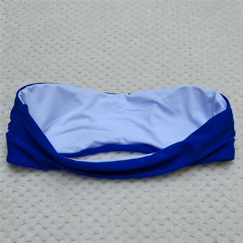 Zaful Swim Nwot Zaful Strappy Bandeau Bikini Poshmark