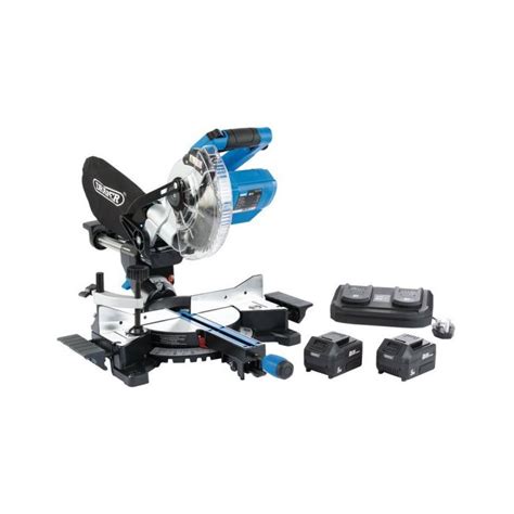 Draper 99765 D20 20v 185mm Brushless Sliding Compound Mitre Saw Candw Berry