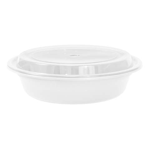 Chef Elite Plastic Containers With Lids Oz Round White Dorfin