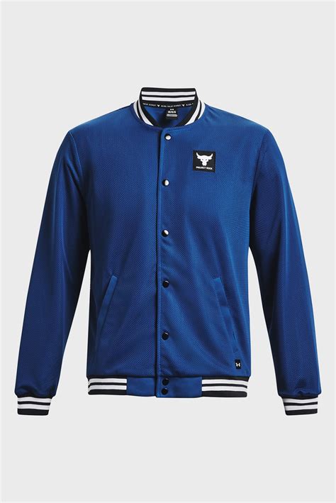 Мужской синий бомбер Pjt Rock Mesh Varsity Jacket Under Armour 1377437 ...