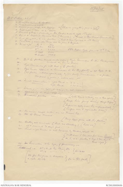 Sir John Monash, Personal Files Book 11, 1 December - 25 December 1915