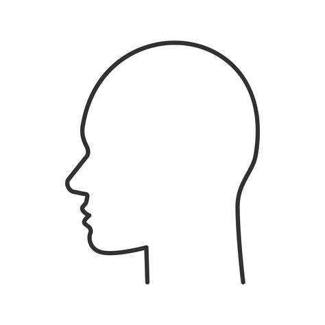 User Linear Icon Human Head Thin Line Illustration Profile Contour