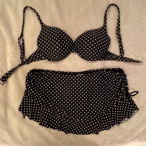 Swim Systems Swim Adorable Polka Dot Bikini With Skirted Bottom Poshmark