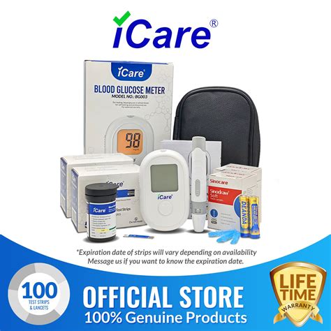iCare BG003 Blood Glucose Monitor Complete set + 100pcs Test Strips