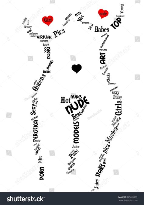 Word Cloud Sexy Terms Nude Girl Stock Vector Royalty Free 125696219