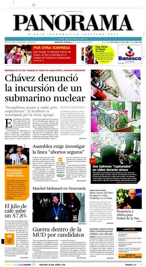 Periódico Panorama Venezuela Periódicos De Venezuela Edición De