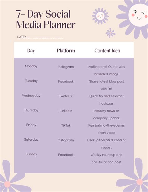 Free Social Media Planner Templates to Customize Online