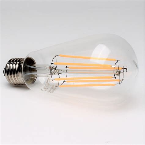 St64 E27 6w 2200k Dimbaar Rechte Filament Outlet Led