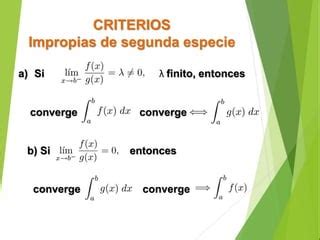 Integrales Impropias Ppt