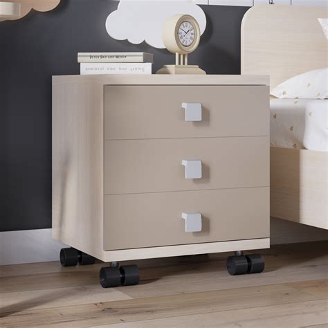 Тумба прикроватная Тиана Дуб молочный / Кофе софт купить в Москве ...