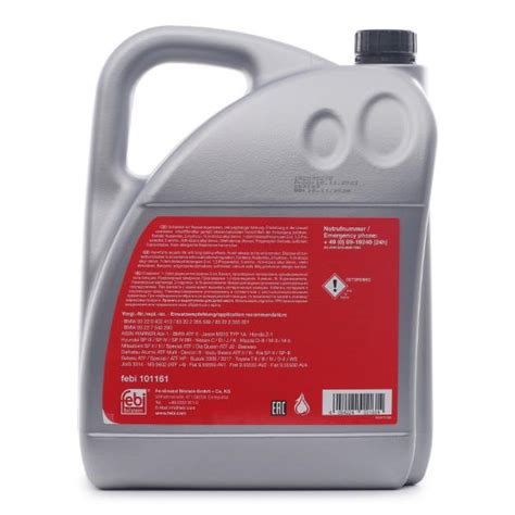 101161 FEBI BILSTEIN Automatikgetriebeöl ATF III, 5l, Rot AUTODOC
