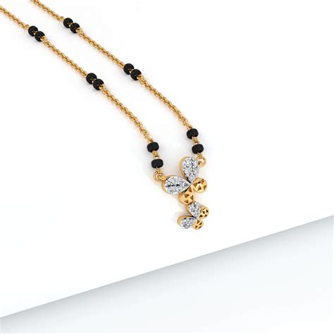 Fia Butterfly Diamond Mangalsutra Jewellery India Online Caratlane