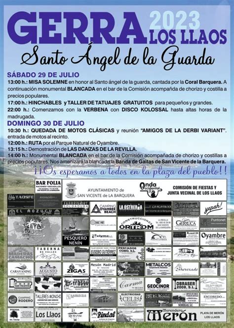 Fiestas de Gerra 2023 Los Llaos Santo Ángel de la Guarda