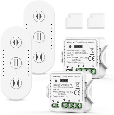 Interrupteur Volet Roulant Connecté avec RF Télécommande Maxcio Module