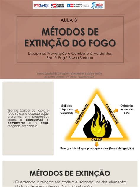 Metodos De Extincao Do Fogo - Métodos de Extinção do Fogo | PDF | Combustão | Química Física