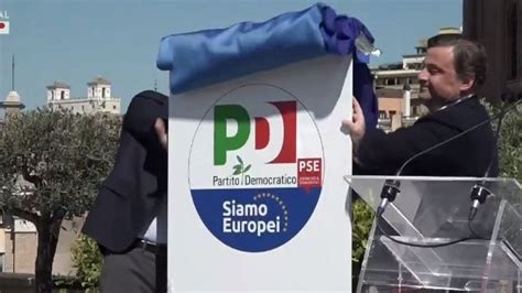 Pd Zingaretti Presenta Il Simbolo Per Le Europee Con Gentiloni E