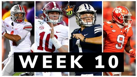 College Football Week 10 Lines And Odds Draftkings Ncaa F Point Spread