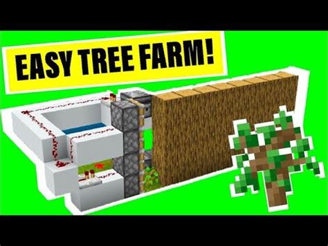 Easy Automatic Tree Farms Tutorial In Minecraft MCPE X Box Nintendo