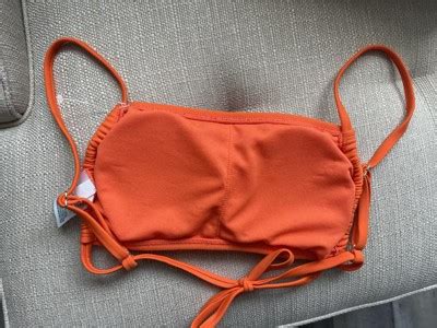 Women S Tunneled Side Detail Bralette Bikini Top Wild Fable Orange Xl Target