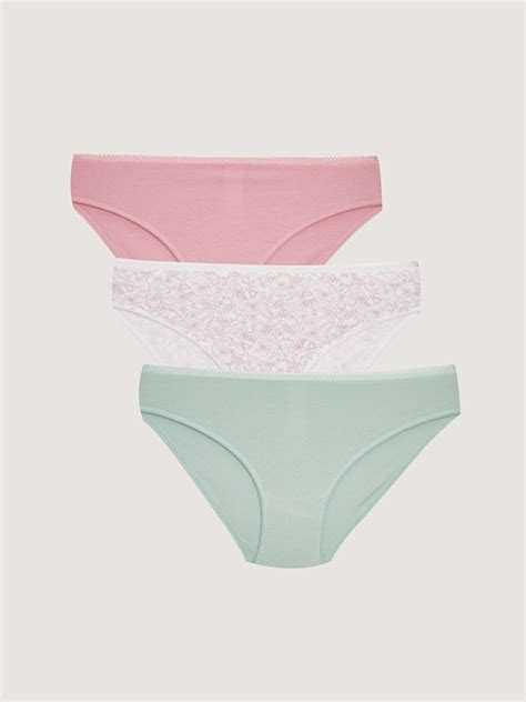 LİLA Desenli Bikini Külot lü Paket S Z GGX LCW