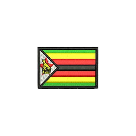 Zimbabwe Flag | Foreign Country Digitized Embroidery Design | e4Hats ...