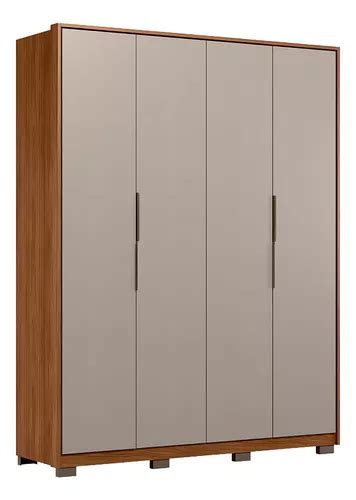 Guarda Roupa Casal Attore Portas Nogueira Nude P S Mercadolivre