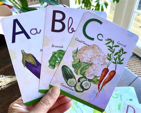 A Z Alphabet Fruit And Vegetable Flash Cards Cress Cress