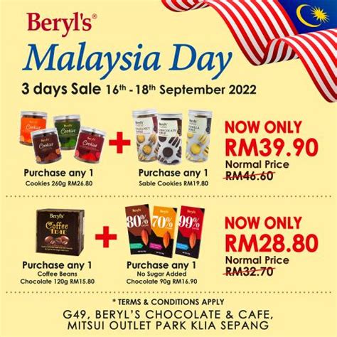 Beryl S Chocolate Malaysia Day Sale At Mitsui Outlet Park 16 Sep 2022