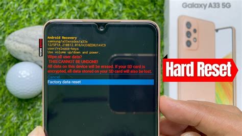 How To Hard Reset Samsung Galaxy A G Youtube