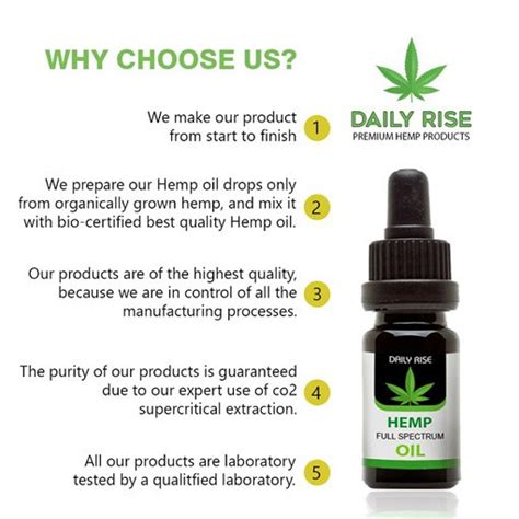 Daily Rise Cbd Extract Hemp Oil Full Spectrum 10ml