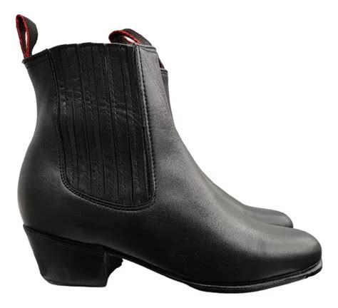 Botin Caballero Danza Folklorica Piel Negro MercadoLibre