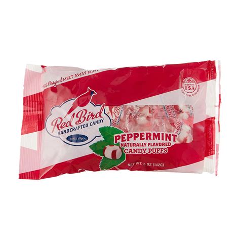 Red Bird Peppermint Candy Puffs