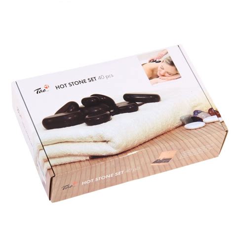 Set Per Hot Stone Massage Tao Line Pietre Basaltiche