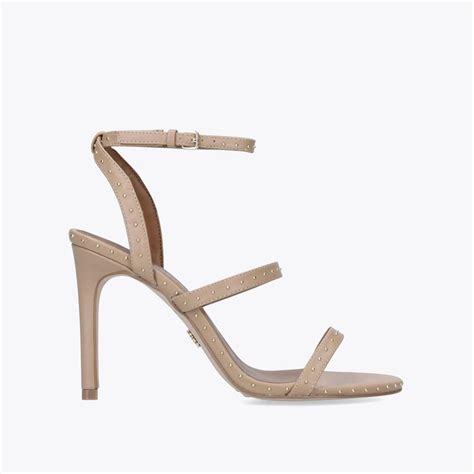 Portia Sandal Nude Studded Strappy Heel Sandals