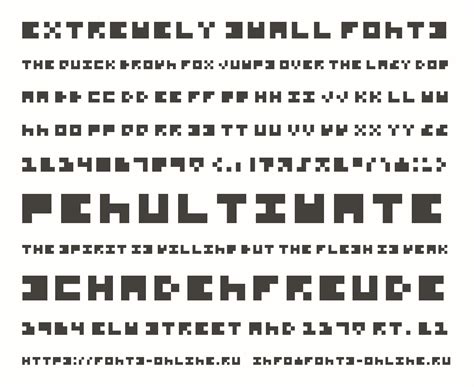extremely small fonts font