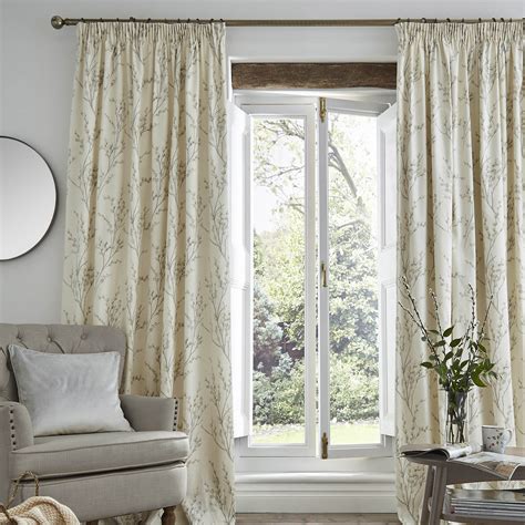 Laura Ashley Pussy Willow Dove Grey Curtains Aldiss