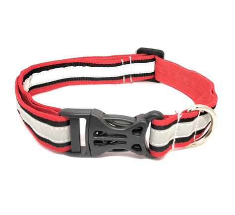 Red Reflective Collars | Reflective Dog Collar With Name | Pawsitivity