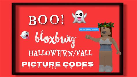 Bloxburg Halloweenfall Picture Codes 😂👻 Youtube