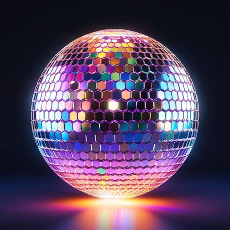 Premium AI Image | a colorful disco ball with lights